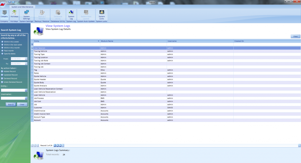 bms-system logs